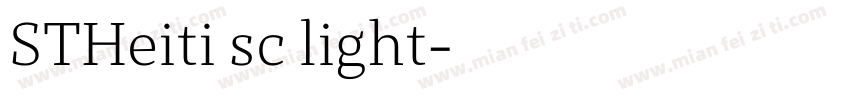 STHeiti sc light字体转换